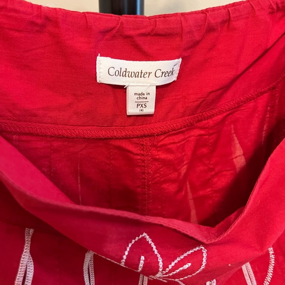 COLDWATER CREEK RED SKIRT - SIZE XS(4) - Picture 4 of 8